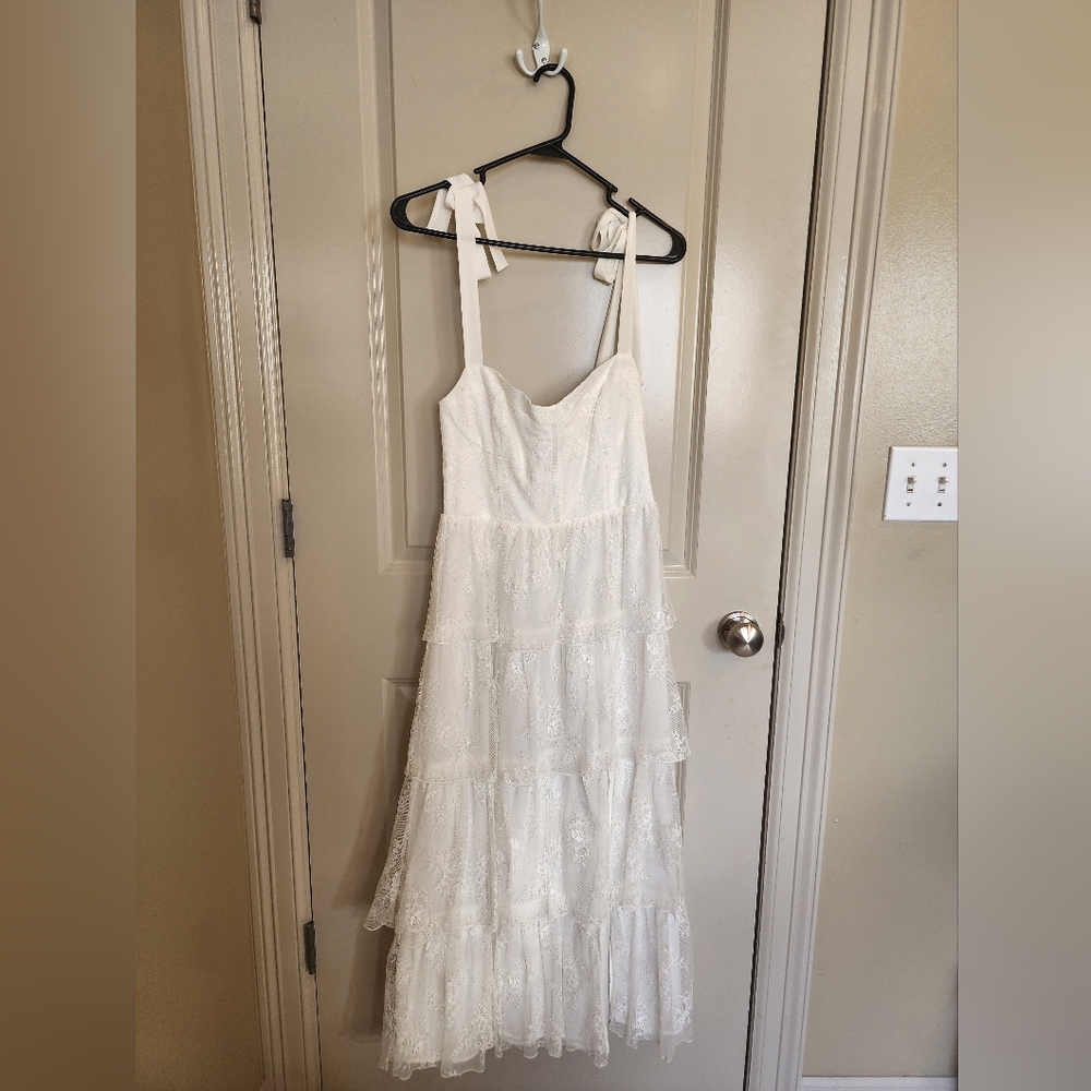 Wayf Ivory Lace Dress